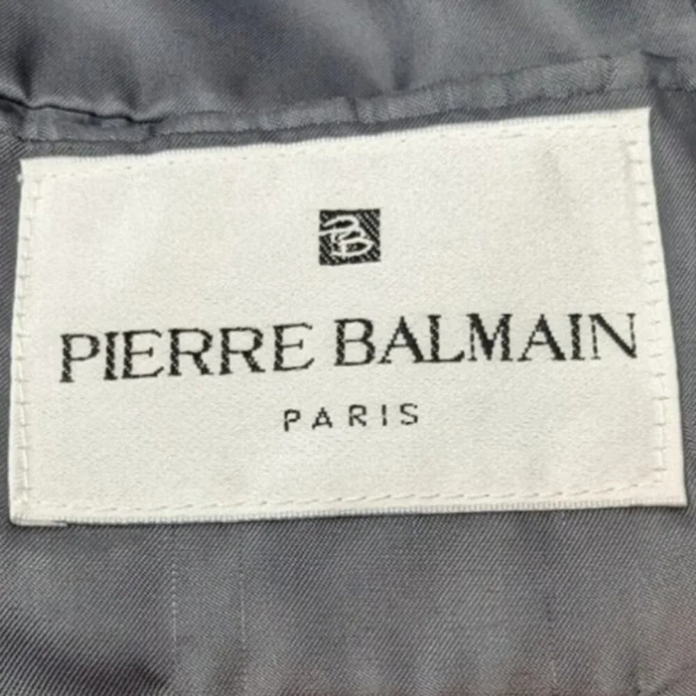 Pierre Balmain Paris Marseille Gray‎ Plaid Suit Jacket Single-breasted 46L